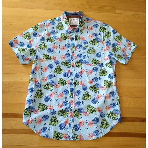 MBX Paradise Shirt Short Sleeve Premium Goods Tropical Button Down Mens L - Picture 1 of 16
